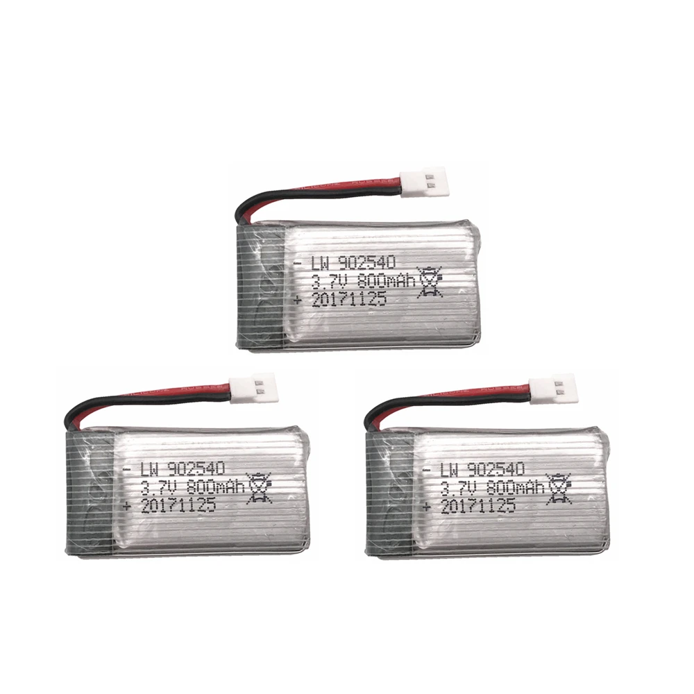 3 шт. 3,7 в 800 мАч 25C Дрон литий-полимерный аккумулятор 902540 для RC SYMA X5C X5SC X5SW X5HC MJX X708W Quadcopter Aircraft TOY