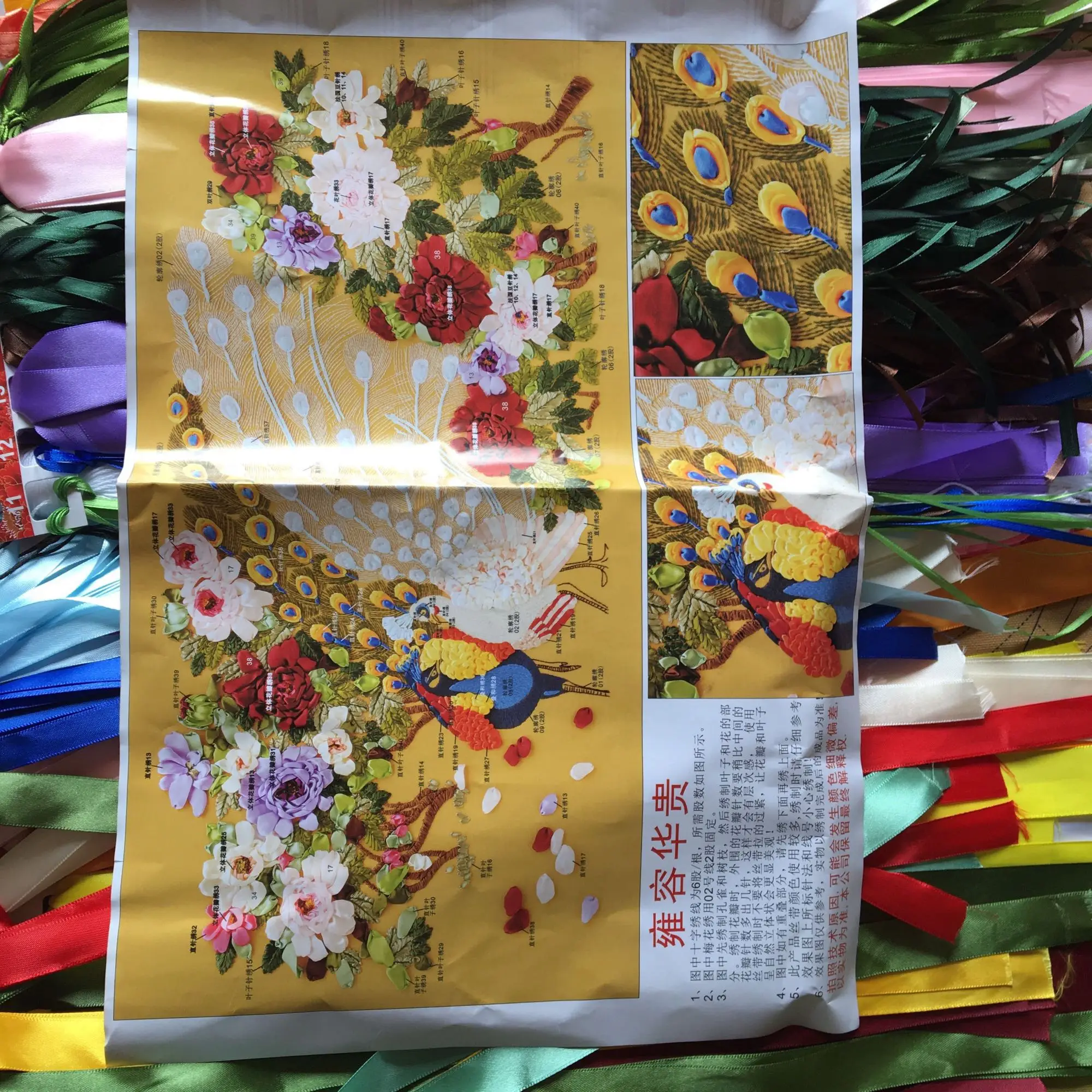 3D необработанные узоры для вышивки DIY наборы ленточки ручной работы