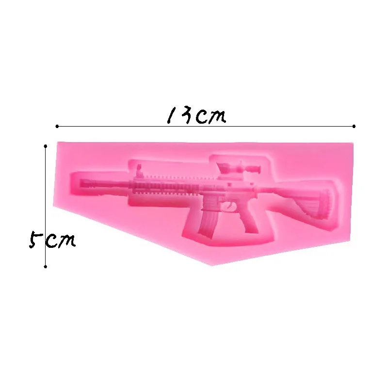 Sniper Rifle Model Gun Fondant Molds Liquid Silicone Soap Clay Mold DIY Cake Decor Chocolate Candy Cookie Ice Mould Baking Tool | Дом и сад