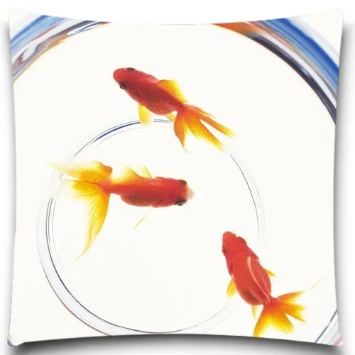 Рыбы наволочка красочные Золотая рыбка хлопка полиэстер площадь 18*18 дюймов и т. д