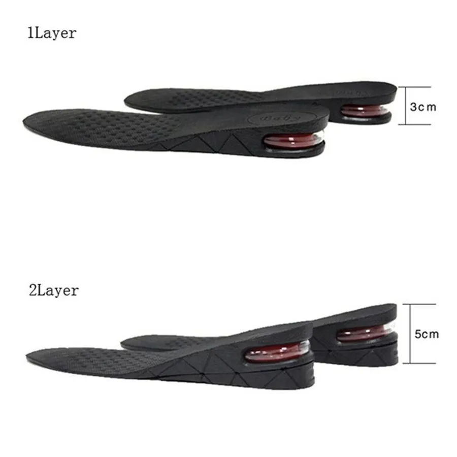 3-9cm Height Increase Insole Cushion Height Lift Adjustable Cut Shoe Heel Insert Taller Women Men Unisex Quality Foot Pads