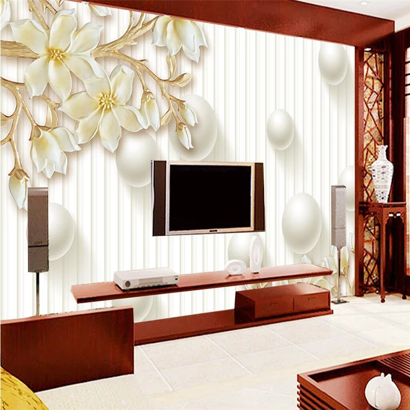 Фотообои beibehang на заказ настенная наклейка магнолия белый шар яшеро