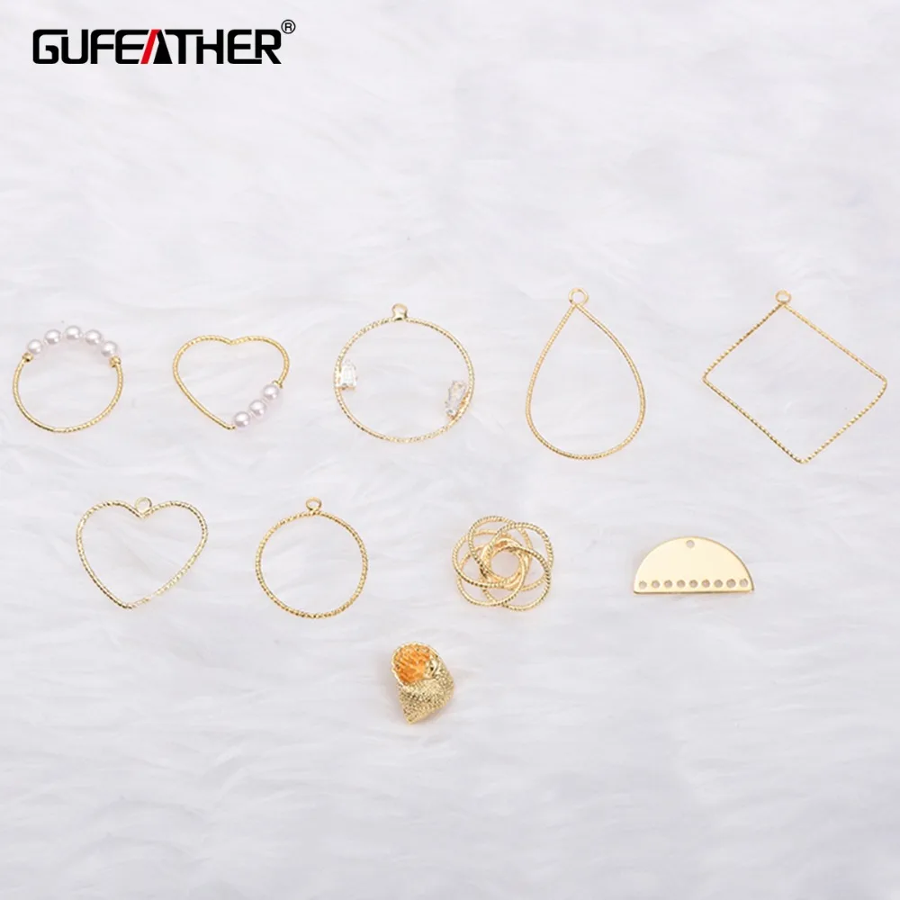 GUFEATHER M142, изготовление ювелирных изделий, ювелирных изделий, ручная работа, 18k золотые украшения, без никеля, серьги для женщин, diy серьги ожерелье