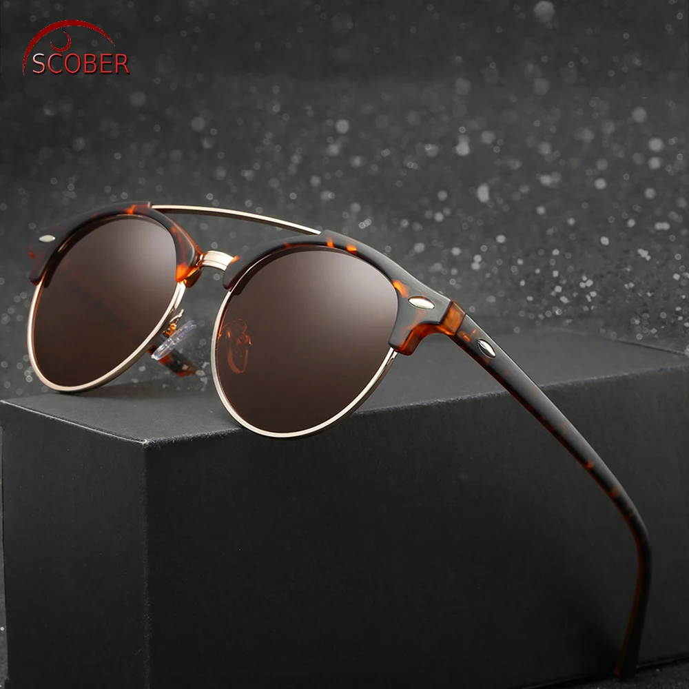 Retro Vintage Round men women polarized sun glasses polarized sunglasses Custom Made Myopia Minus Prescription Lens -1 to -6