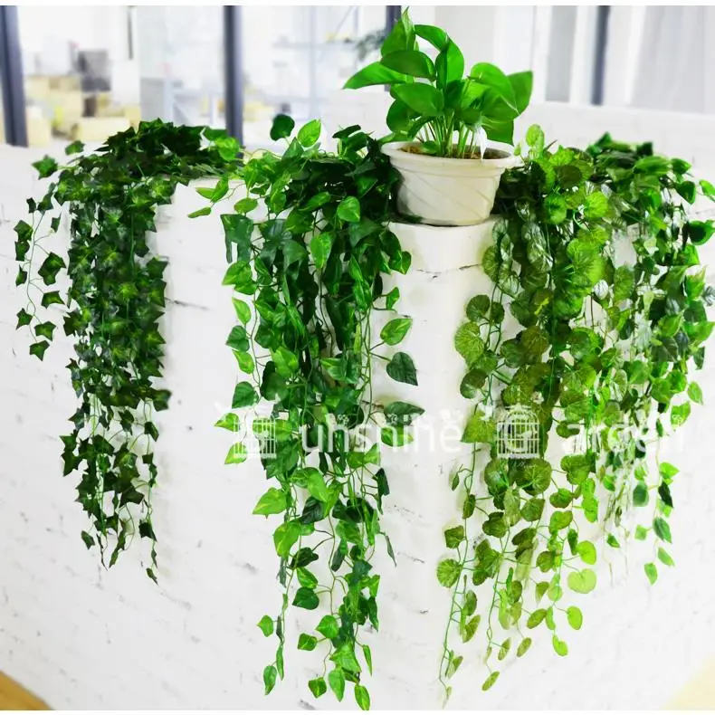 Искусственный Плющ/Бегония/скандапсус 4 х90 см Настенные зеленые растения для