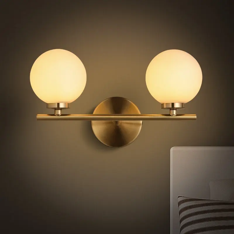 

Modern Wall Lamp Glass Sconce Luminaire Ball Light Luminaria Abajur For Bathroom Bedroom Light E27 Base Home Lighting Lamparas