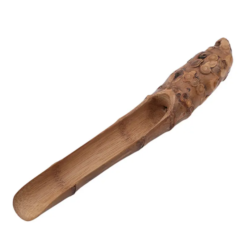 Tea spoon Полезная ручная работа вьетнамский горшок из ротанга крышка чайная церемония запасные части народные ремесла кунг-фу чайная щетка бамбуковая корень чайная ложка - Цвет: Tea spoon