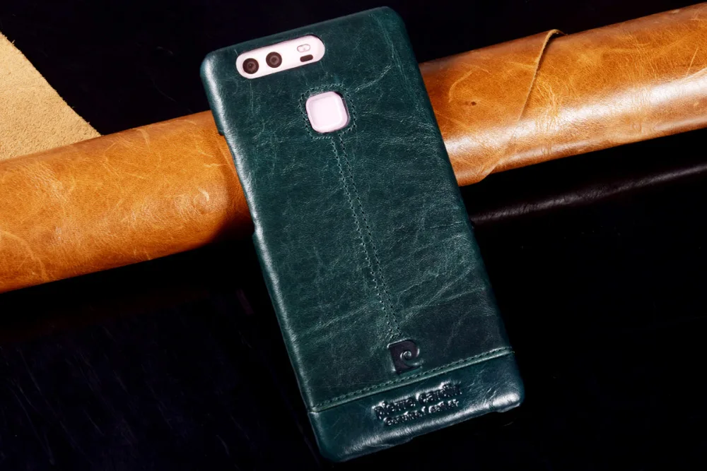 For Huawei P9 Plus Phone case Pierre Cardin Hot Sale Genuine Leather Vintage Slim PC Hard Back Cases Cover Free Shipping |