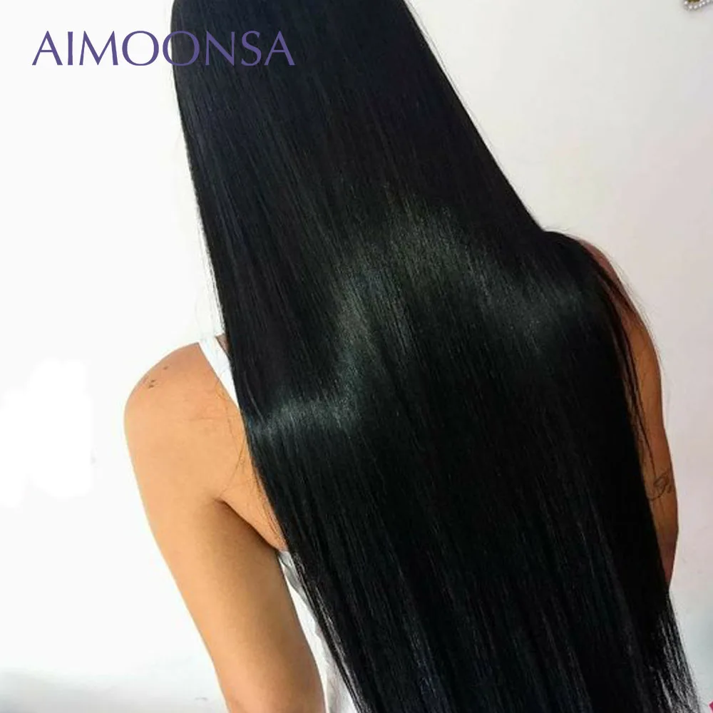 Full Lace длинные парики прямые волосы бразильские парик человеческих волос для
