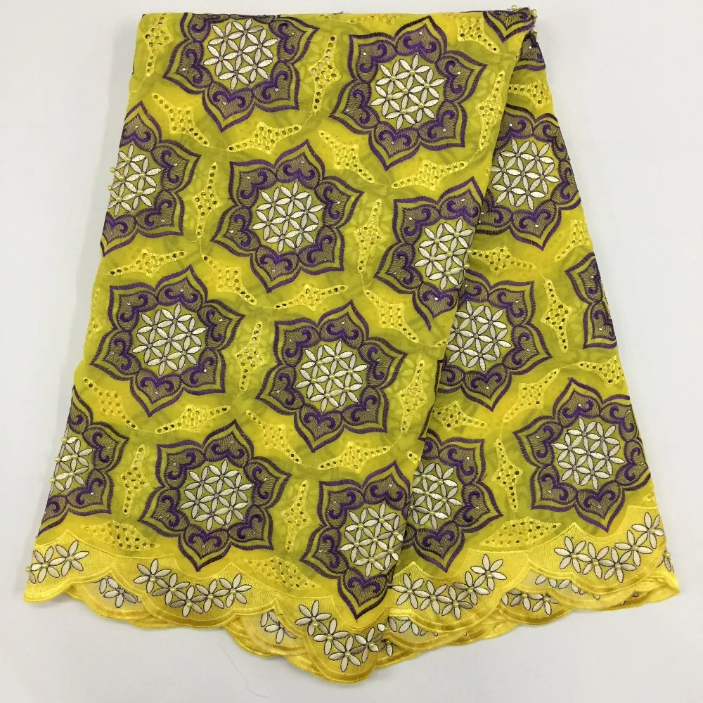 2018 африканская сухая кружевная ткань Высококачественная хлопковая швейцарская