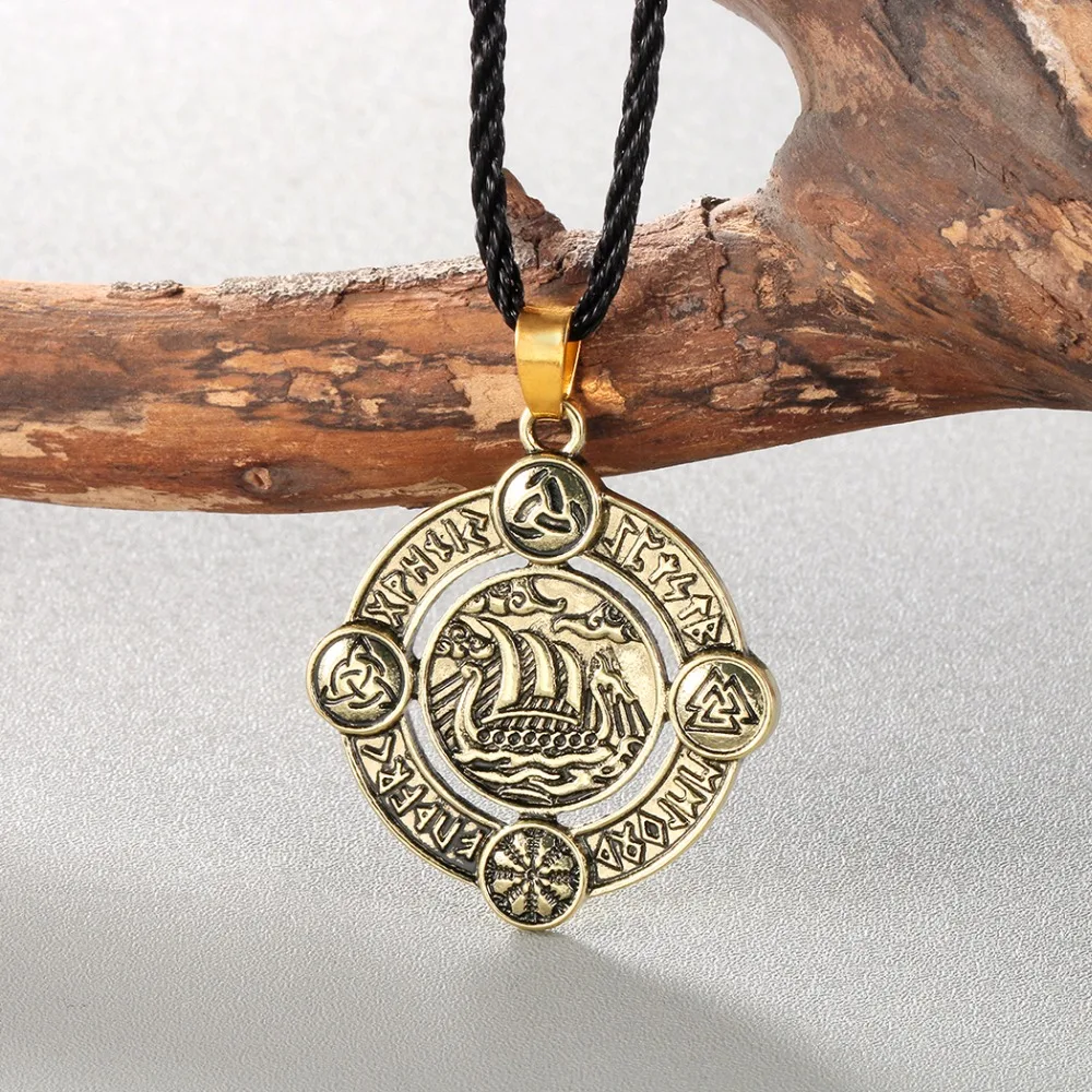Новинка мужские ожерелья Norse подвеска Sleipnir Старший Футарк руны ожерелье для