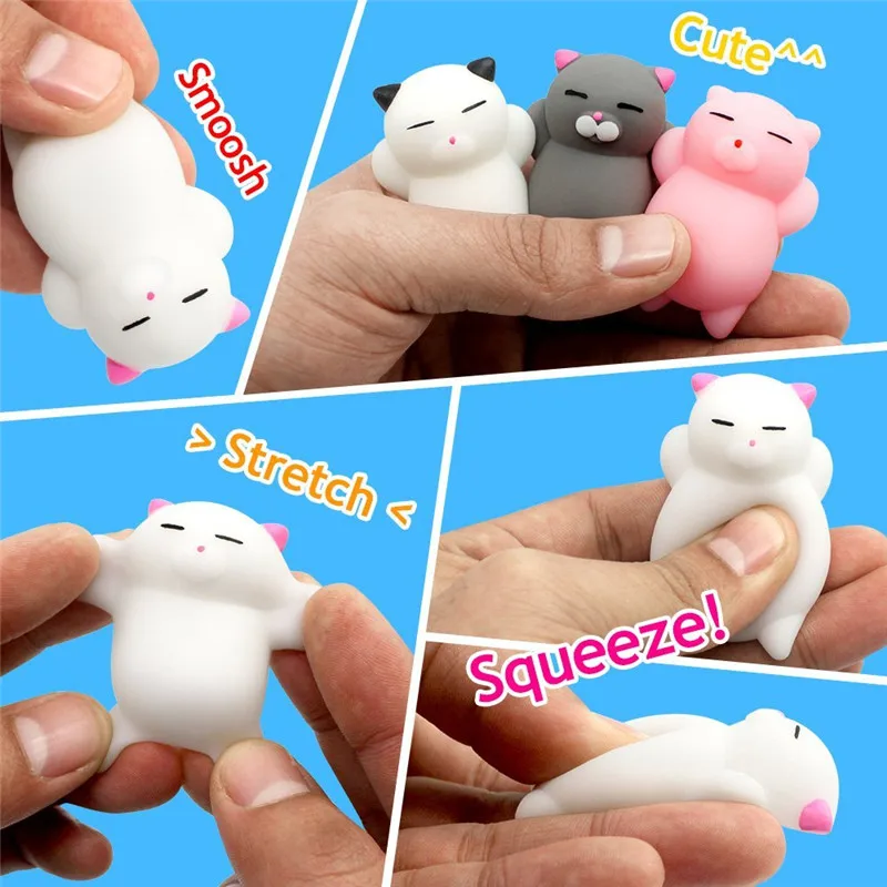 40 шт. милые животные Mochi Squishy кавайная Мини Мягкая сжимаемая игрушка ручная для