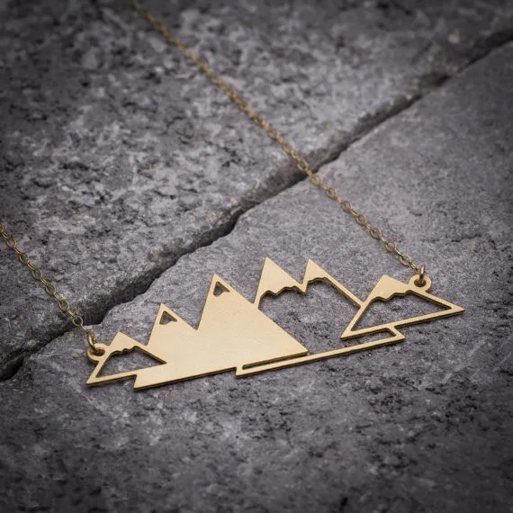 Женское ожерелье с подвеской в виде заснеженной горы | Украшения и аксессуары