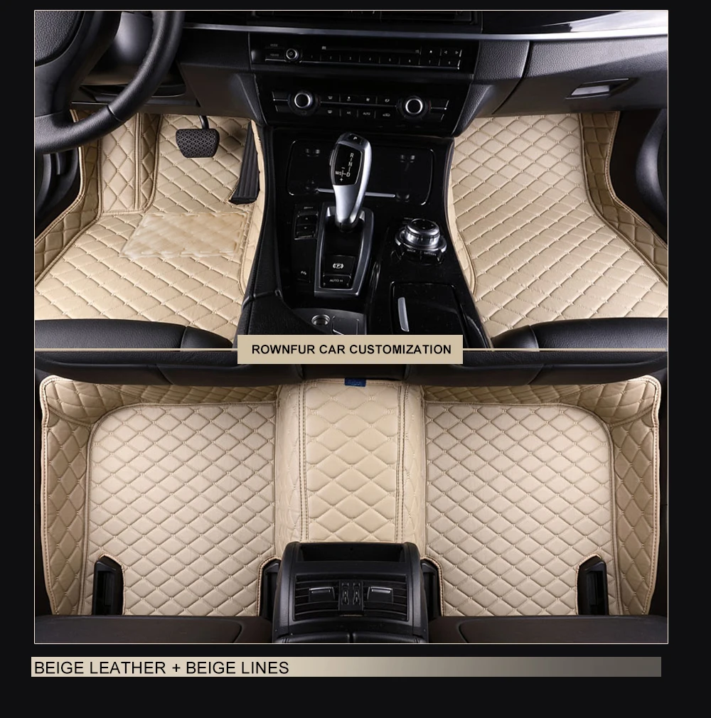 ROWNFUR 3D Автомобильные Коврики для Audi Q3(8U) пользовательские автомобильные коврики из искусственной кожи коврики для автомобиля-Стайлинг авто аксессуары для интерьера защита