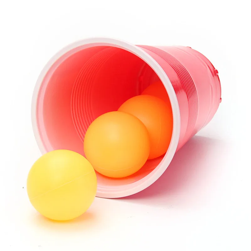Лучший 1 Набор искусственных пивных лампочек 24 мяча для понга и красных чашки