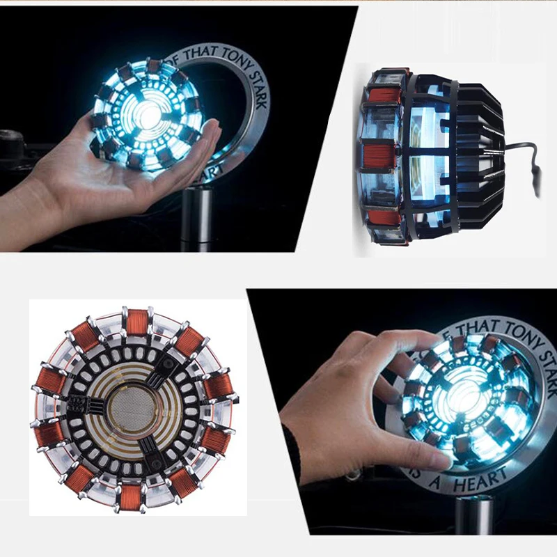 Светодиодный светильник Endgame DIY cool 1:1 масштаб Железный человек Arc реактор поколение светящихся Железный человек Сердце Модель фигурка игрушка