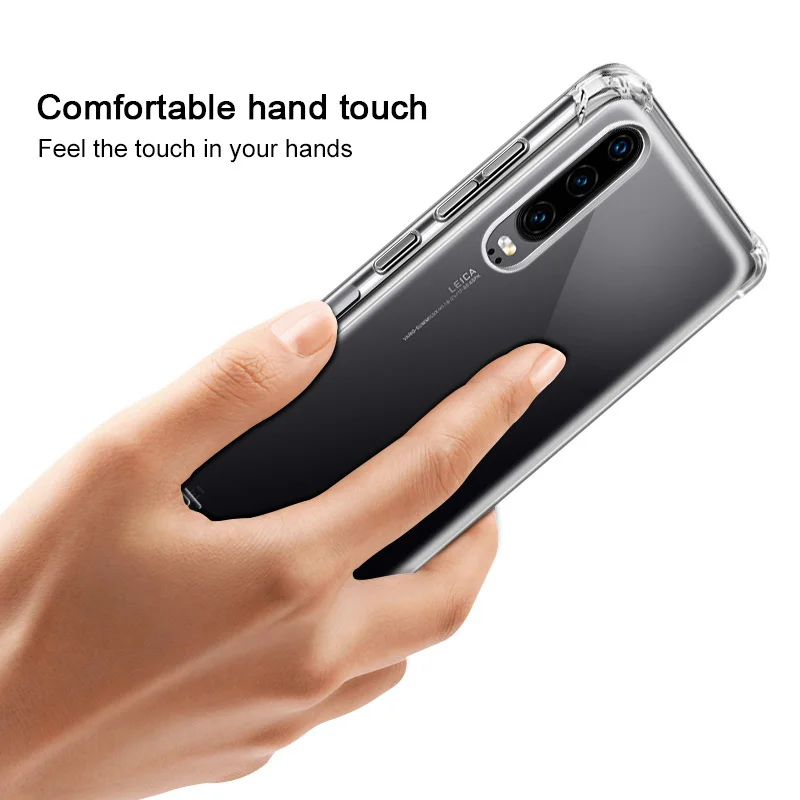 Мягкий силиконовый чехол Imak Для huawei P30 Противоударная задняя крышка подушки