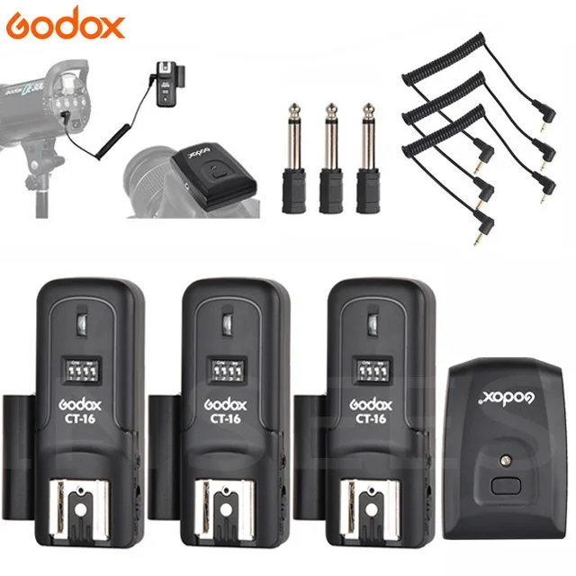Godox CT-16 16 каналов беспроводной Радио Студия Вспышка триггер передатчик+ приемник набор для Canon Nikon Pentax Olympus - Цвет: 1 Trigger 3 Receiver