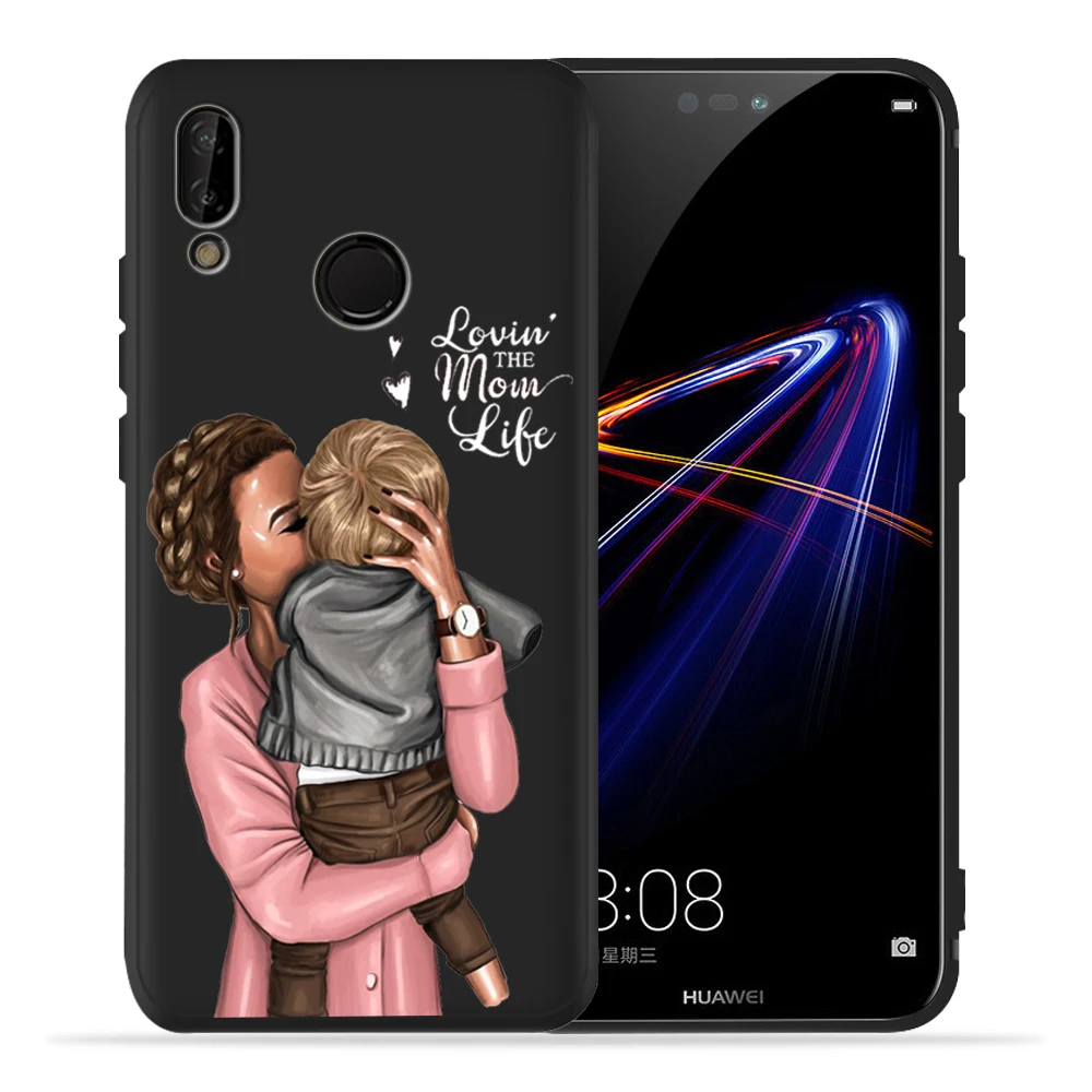 01 Чехол Super Mom Baby Mama mouse Girl Для huawei P20 Lite P30 huawei P30 Lite P8Lite P9Lite P Smart family Etui - Цвет: 01