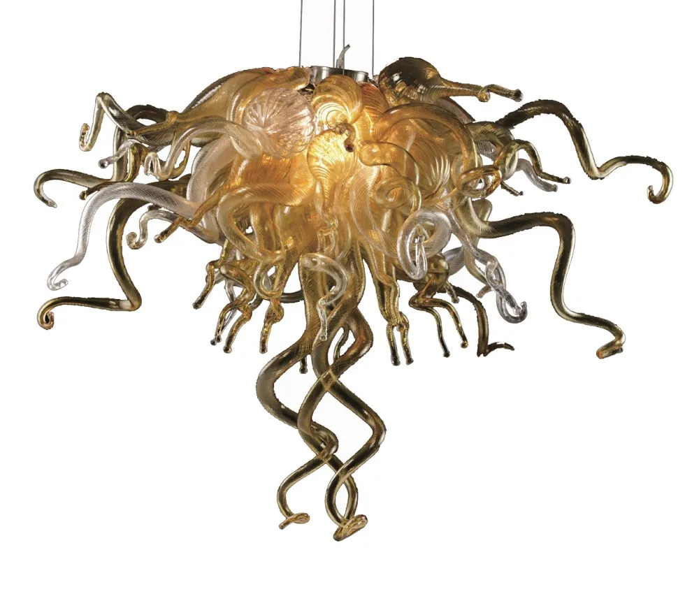 

Christmas Lights Glass Gold Pendant Light Dining Room Lights Hand Blown Glass Pendant Lamps for New House Decoration