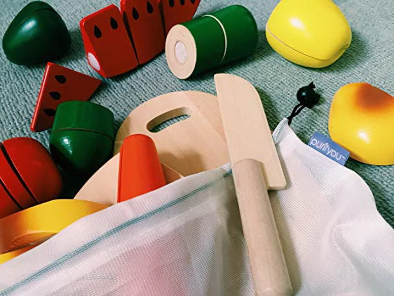 12pcs Reusable Grocery Shopping Bag Eco Friendly Bags String Bag Fruit and Vegetable bag Toys Storage Mesh Produce Shopping Bag