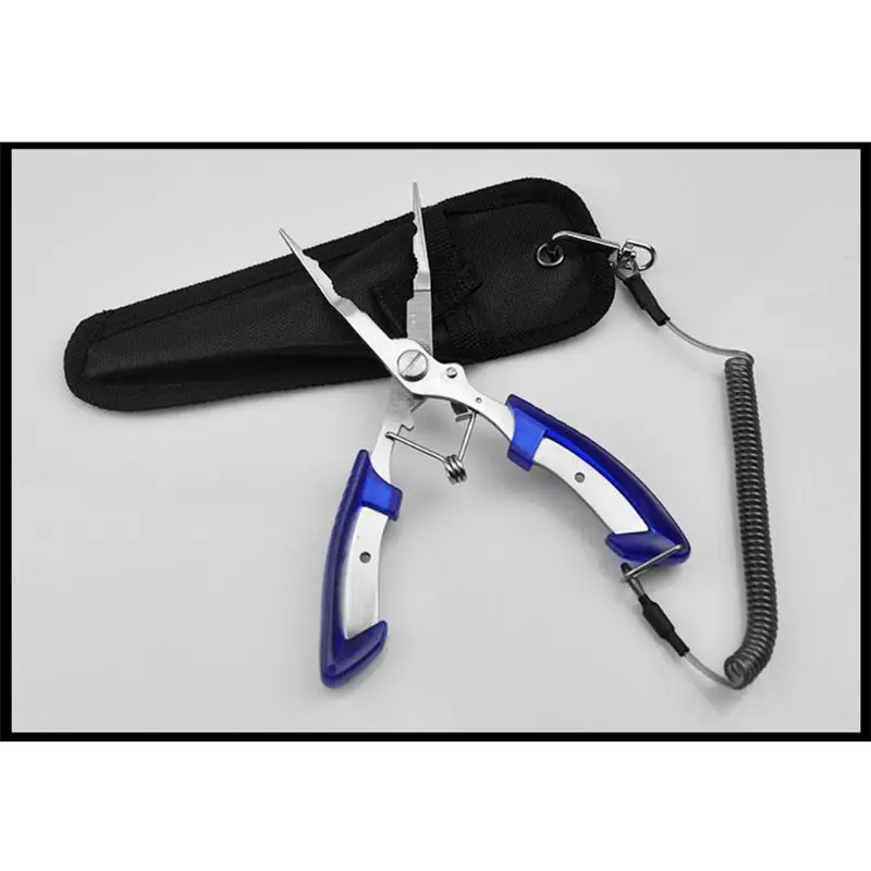 

1 Pc Steel 6.5" Fishing Pliers Split Ring Hook Remover Scissors Grips Fish Tackle Multi-purpose Fishing Pliers 17 x 5.5cm
