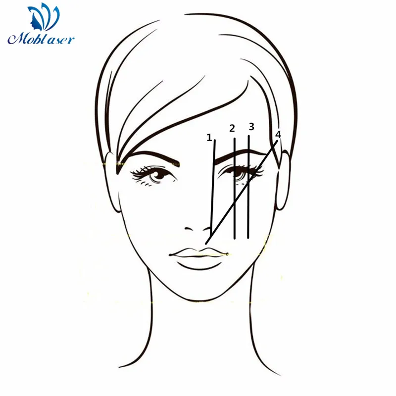 Линейка для бровей с золотым соотношением перманентного макияжа вышивка