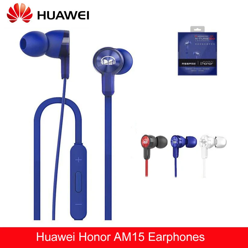 huawei наушники для Honor AM15 с Материал ABS микрофон наушники-затычки для huawei Honor 9 Коврики 8/9 P10 Коврики 20