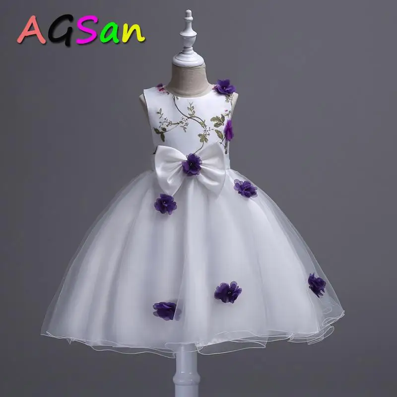 AGSan/Платья с цветочным узором для девочек летнее вечернее платье без рукавов