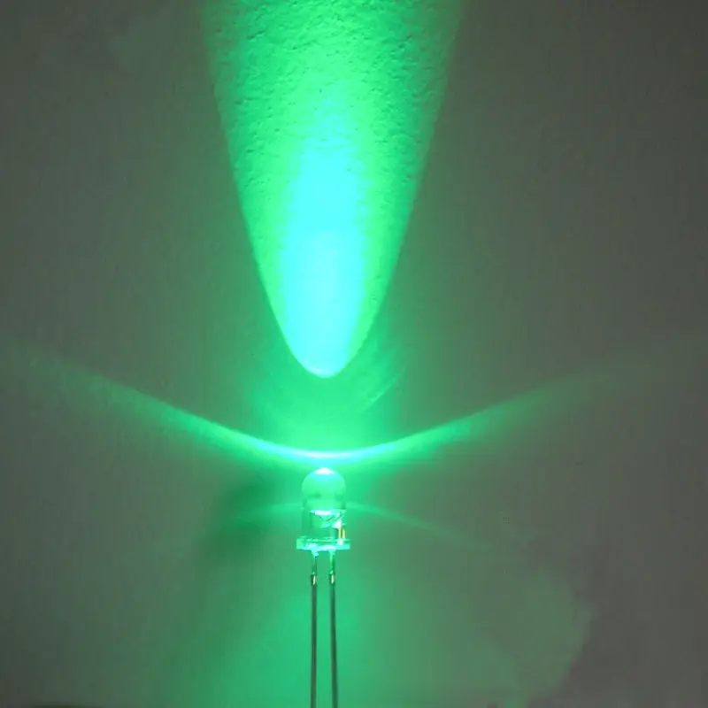 Светодиодный светильник 3 мм светоизлучающие диоды зеленый свечение высокий