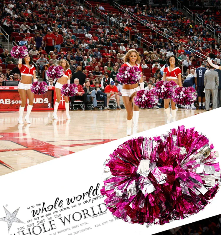 1 шт. металлические помпоны для чирлидинга аэробика показ танец цветы болельщиц