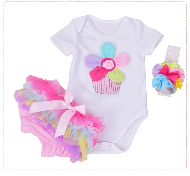 

3pcs/set Bebe doll reborn Clothes,romper dress with headflower Fit 50-55CM bebe girl reborn bonecas Accessories