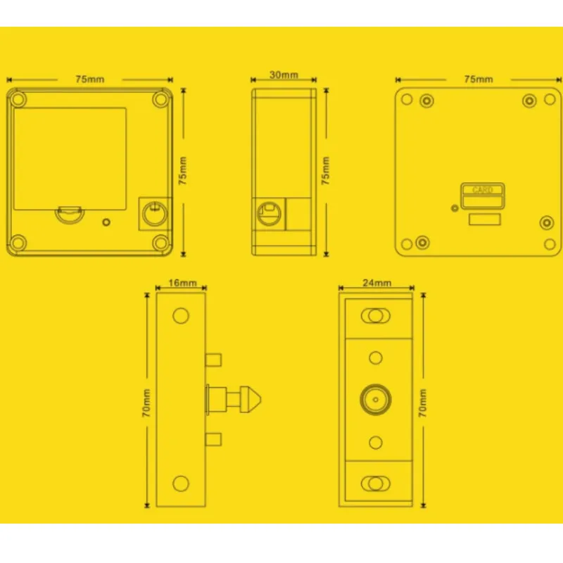 Невидимые замки для шкафа электронный RFID замок скрытые бесключевые дверные