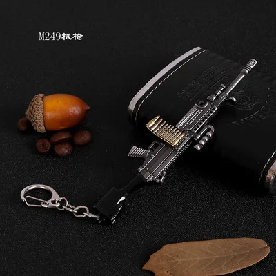 style12 Горячая игра 38 стилей PUBG CS GO брелоки в виде оружия AK47 модель оружия 98K снайперская винтовка брелок для мужчин Подарки сувениры 12 см - Цвет: style12