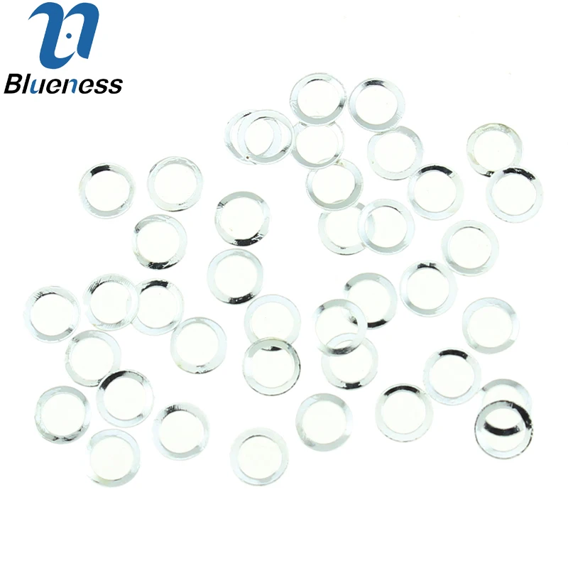100 шт 3D ультратонкие серебряные гладкие полые круглые украшения DIY Дизайн дизайна