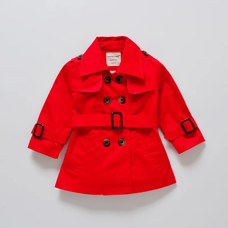 Тренчкот для девочек демисезонные детские пальто детский Блейзер хлопковая