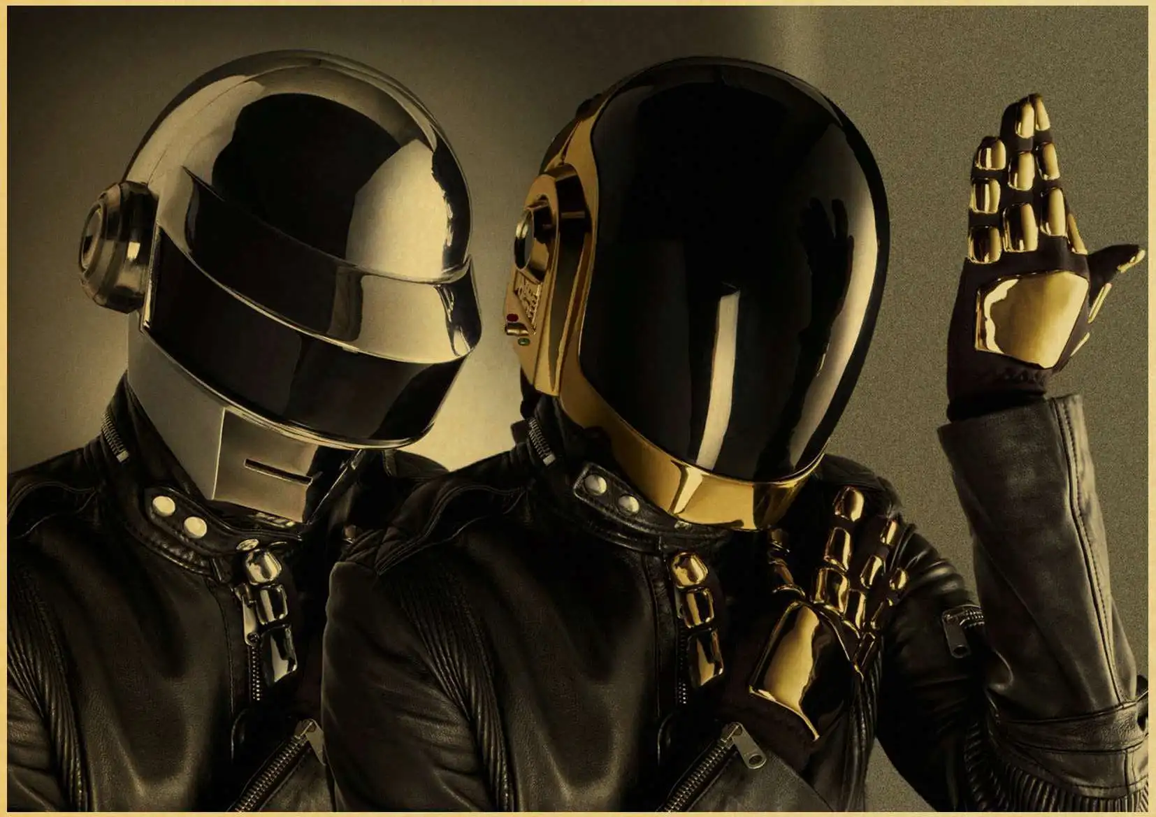 Daft панк-рок музыка постер музыкальной группы наклейки на стену винтажный плакатный принт высокого качества для бара и домашнего декора - Цвет: W065