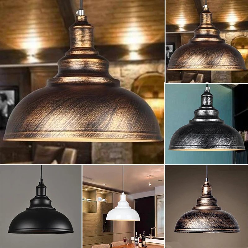 Винтажный промышленный подвесной светильник в рустикальном стиле кухонный