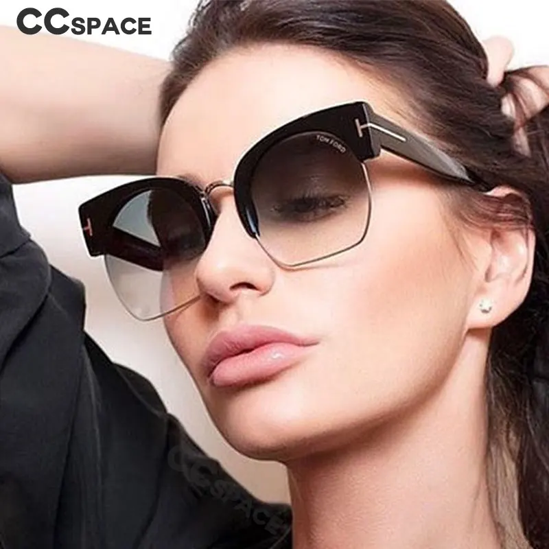 Женские солнцезащитные очки кошачий глаз брендовые дизайнерские с заклепками и