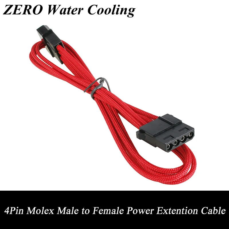 Высококачественный 4 контактный Удлинительный кабель Molex с красными рукавами 30
