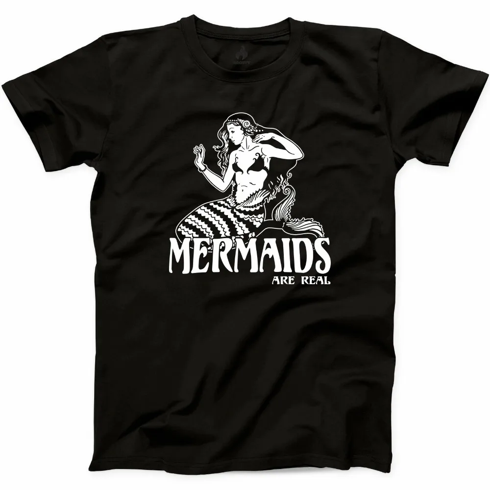 Футболка Mermaids Are Real веселая девушка для влюбленных в море песке солнце графика