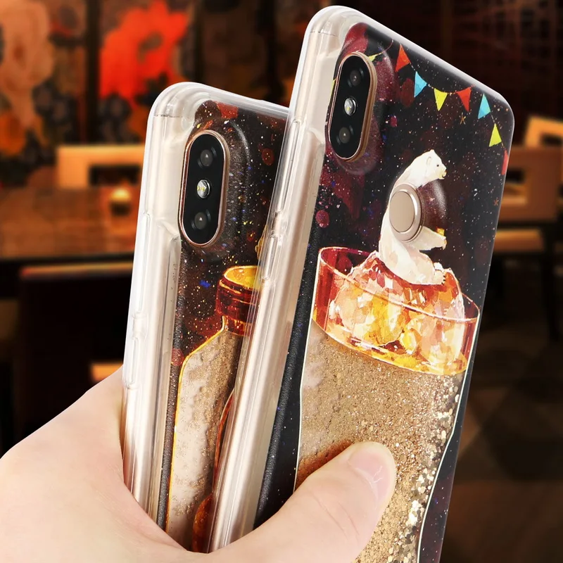 NOWAL чехол для Xiaomi Redmi Note 5 Pro Блестящий с жидкостью зыбучие пески милый мультяшный