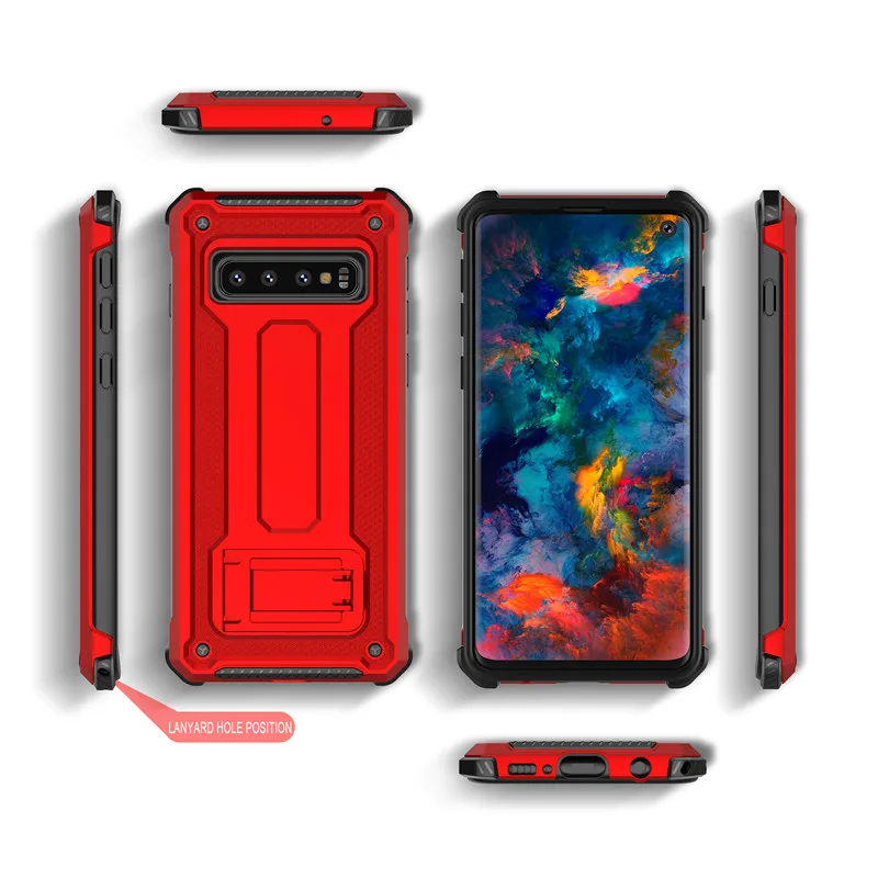Модный цветной металлический чехол для Samsung Galaxy s10 Plus s10lite магнитный кронштейн