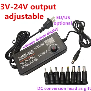 power adapter adjustable dc 3v 5v 6v 7v 8v 9v 10v 11v 12v 14v 15v 16v 17v 18v 19v 20v 21v 22v 23v 24v 2a power supply display free global shipping