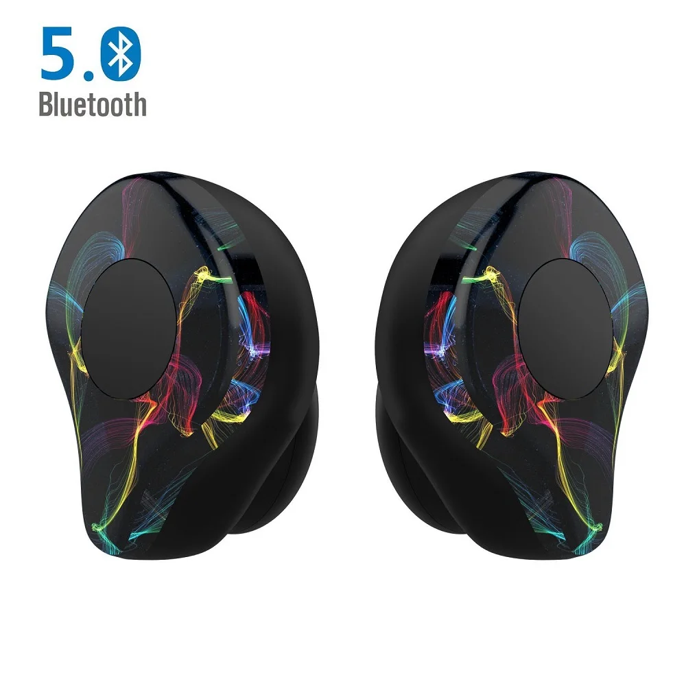 Настоящие беспроводные наушники, TWS Bluetooth наушники для мужчин и женщин, Bluetooth 5,0 наушники с 3D чистым звуком супер-быстрый паринг