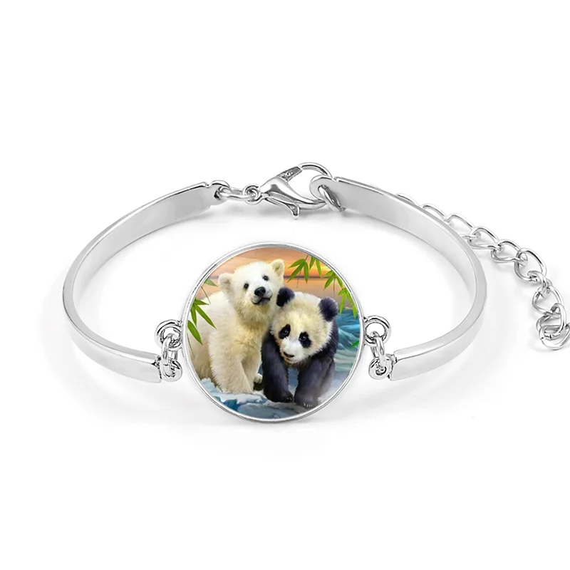 4 шт милый комплект ювелирных изделий панда подвеска с фигуркой животного