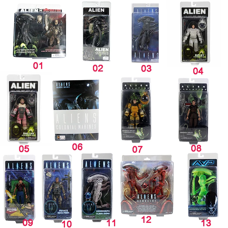 Горячая multi конструкции NECA Хищник и иностранец иностранцы PVC Фигурки Бесплатная