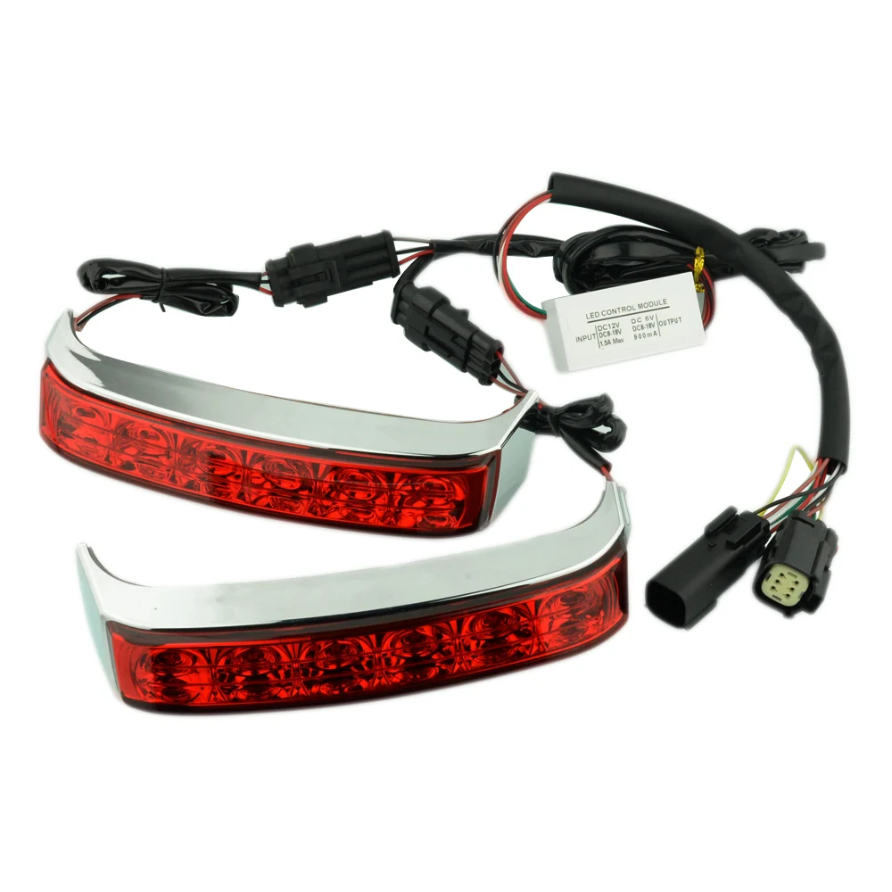 Хромированные Красные линзы чехол задний стоп сигнал поворотный фонарь