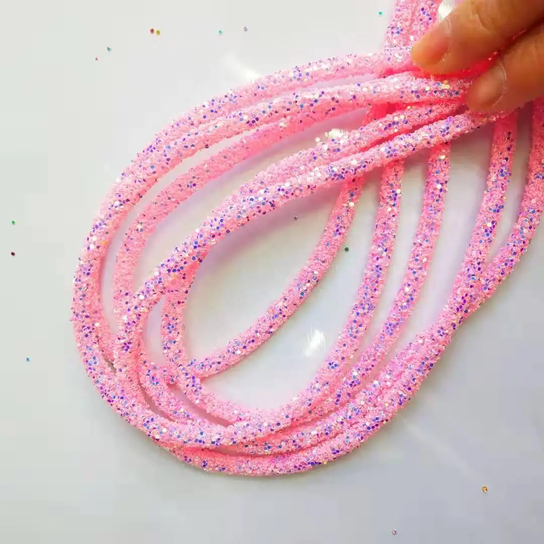 Pink 3 метра блестки, блестящая нить для обуви, заколки для волос, сумки, колпачки, блестки для рукоделия, аксессуары для украшения - Цвет: Pink
