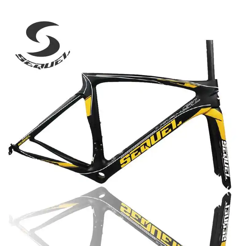 Карбоновая велосипедная Рама Sequel рама для велосипеда SE09-4 желтый Заводская